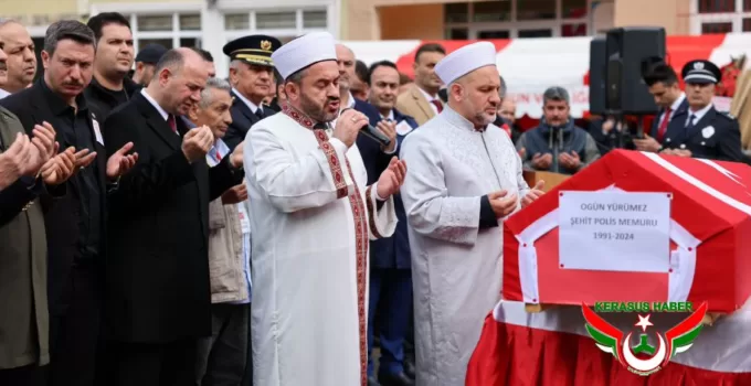 Şehit Polis Memuru Ogün Yürümez, Eynesil’de Toprağa Verildi