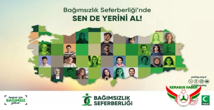 Yeşilay’dan, “Bağımsızlık Seferberliği”