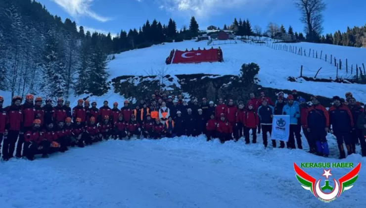 Giresun’da Çığ Tatbikatı